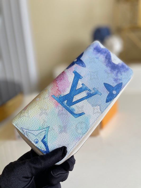 LV M80499中藍 本款ZIPPY VERTICAL 長夾-全開款