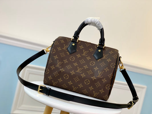 M41112 路L家-Speedy30波士頓包 老花黑皮