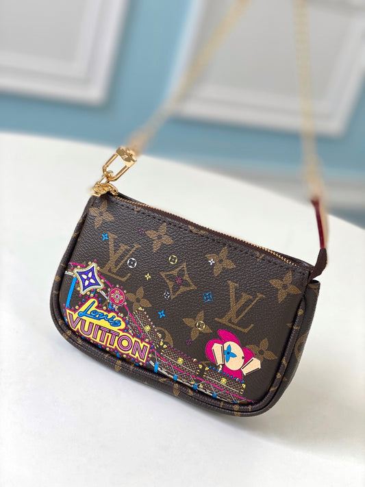LV M58009 箱子絲印 Mini Pochette Accessoires