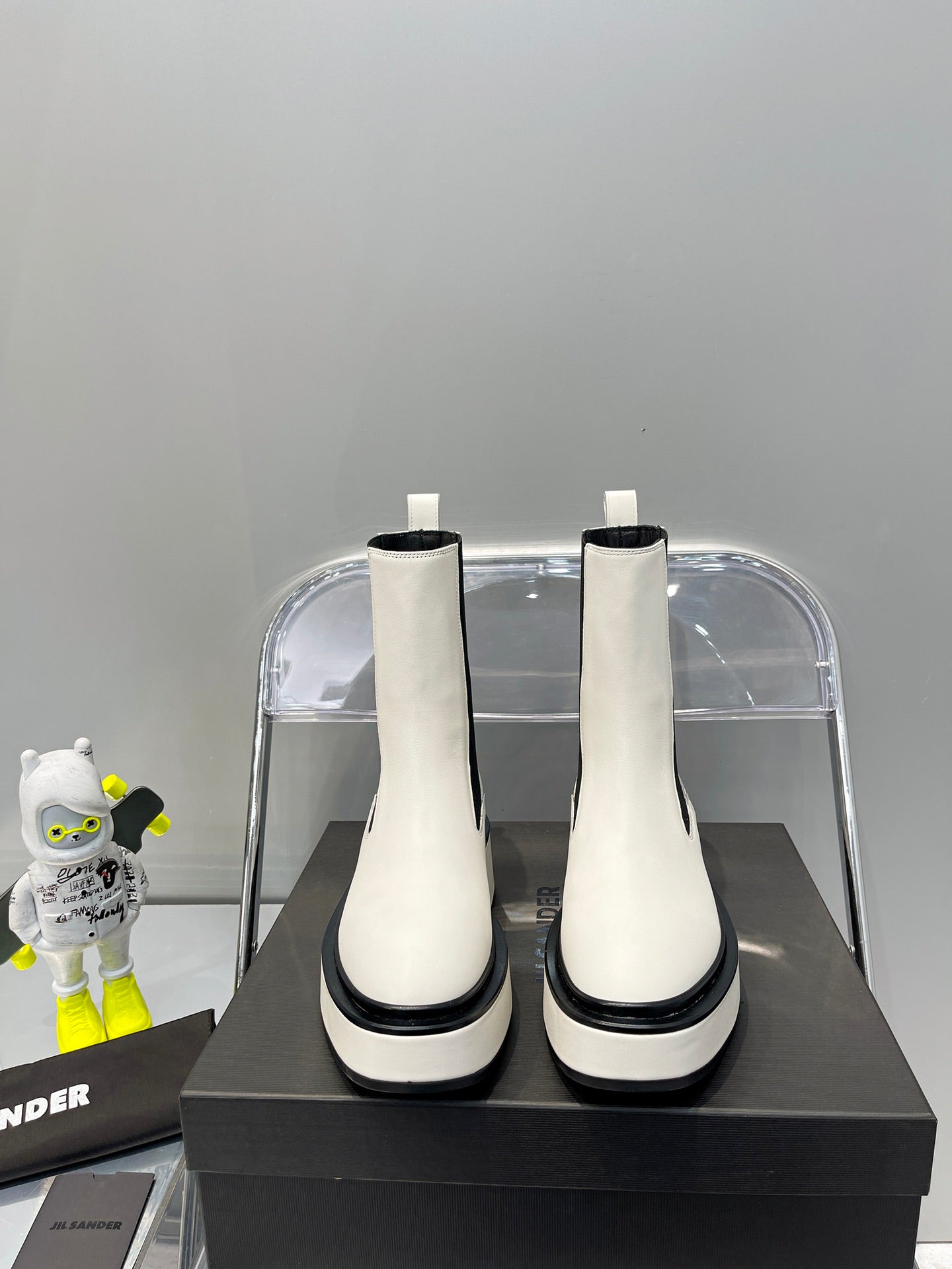 Jil sander-2022秋冬新款 側鬆緊帶厚底靴