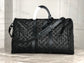 Lou-Keepall 50 旅行袋 老花刺繡圖黑色