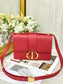Dior 蒙田 30 Montaigne系列-24cm-牛皮手掌紋-紅色金扣