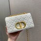 Dior Caro 小號20cm-白色小牛皮