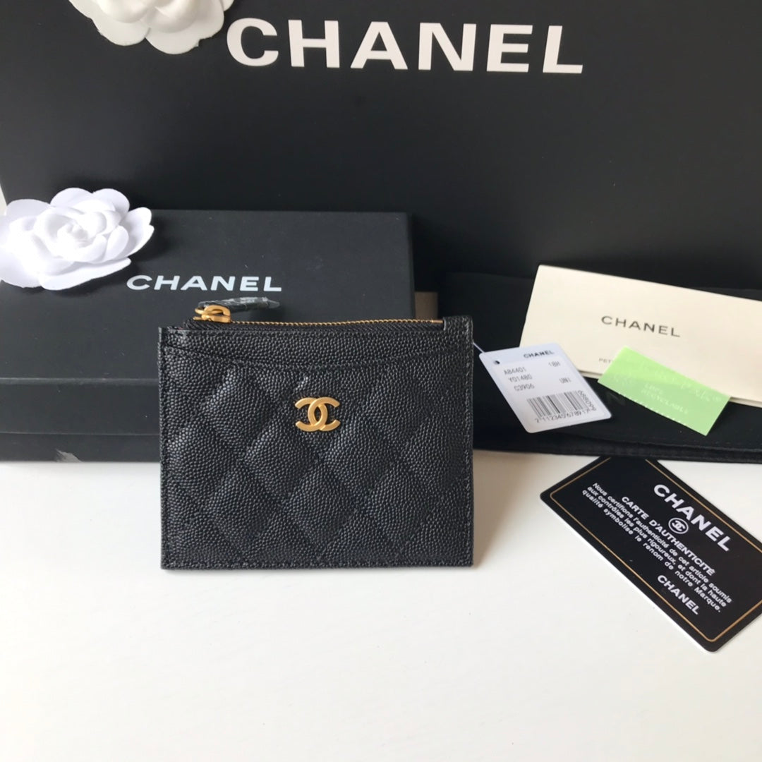 Chanel 拉鍊卡包-扁卡包