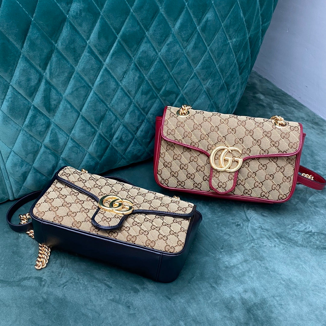 古G家-Marmont 中號26cm 帆布老花
