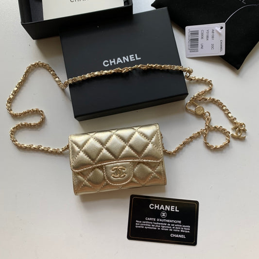 Chanel CF 鏈條零錢卡包