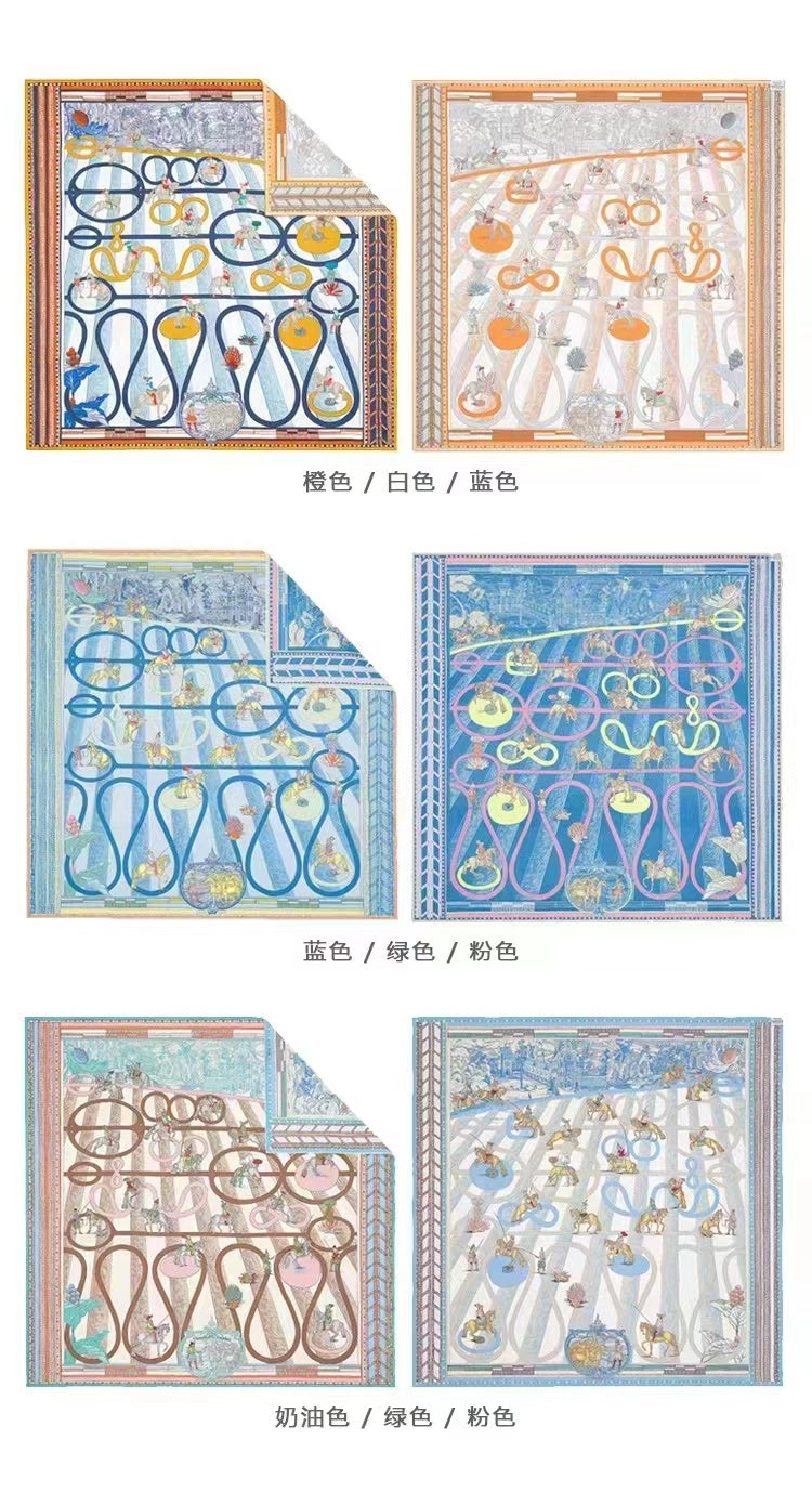 小愛款-90真絲方巾-19姆米 迴轉步與蛇形前進