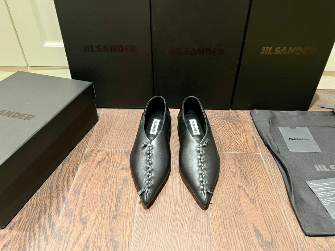 Jil sander-2022秋冬 尖頭拼接鞋面懶人鞋