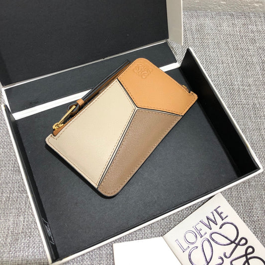Loewe 拉鍊拼接卡包