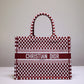 Dior Book Tote-小號36.5cm-紅色波點