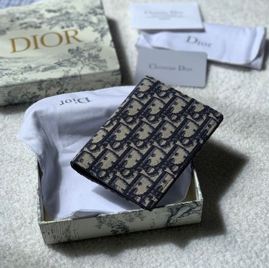 Dior 老花帆布護照夾