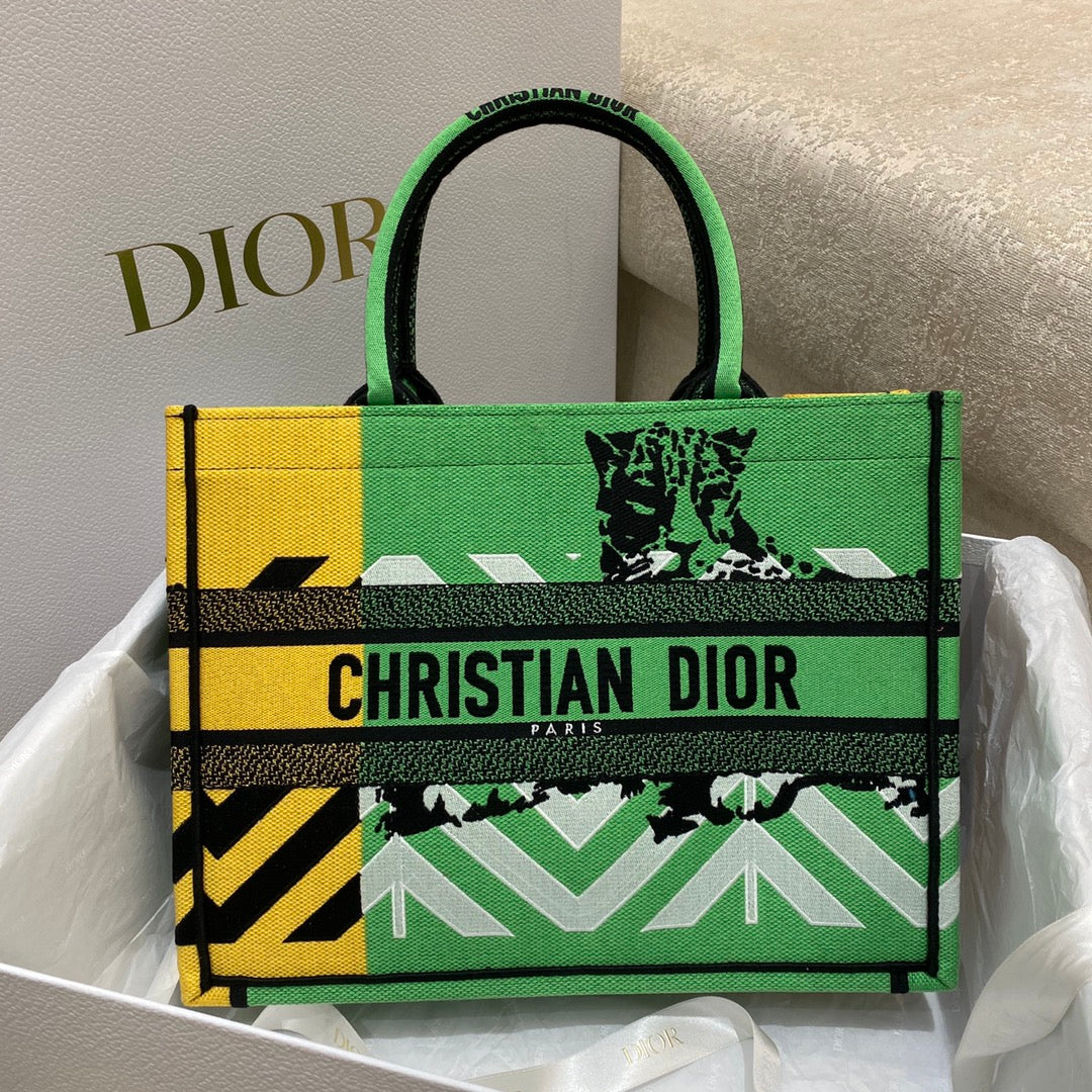 迪D家 Book Tote-中號36.5cm-彩色叢林系列