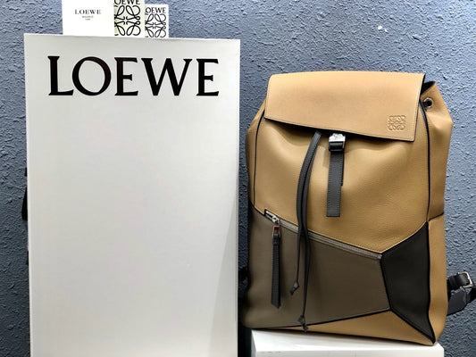 Loe-Puzzle Backpack 後背包 駝色
