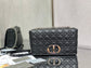 Dior Caro 大號28cm-黑色銀扣小牛皮