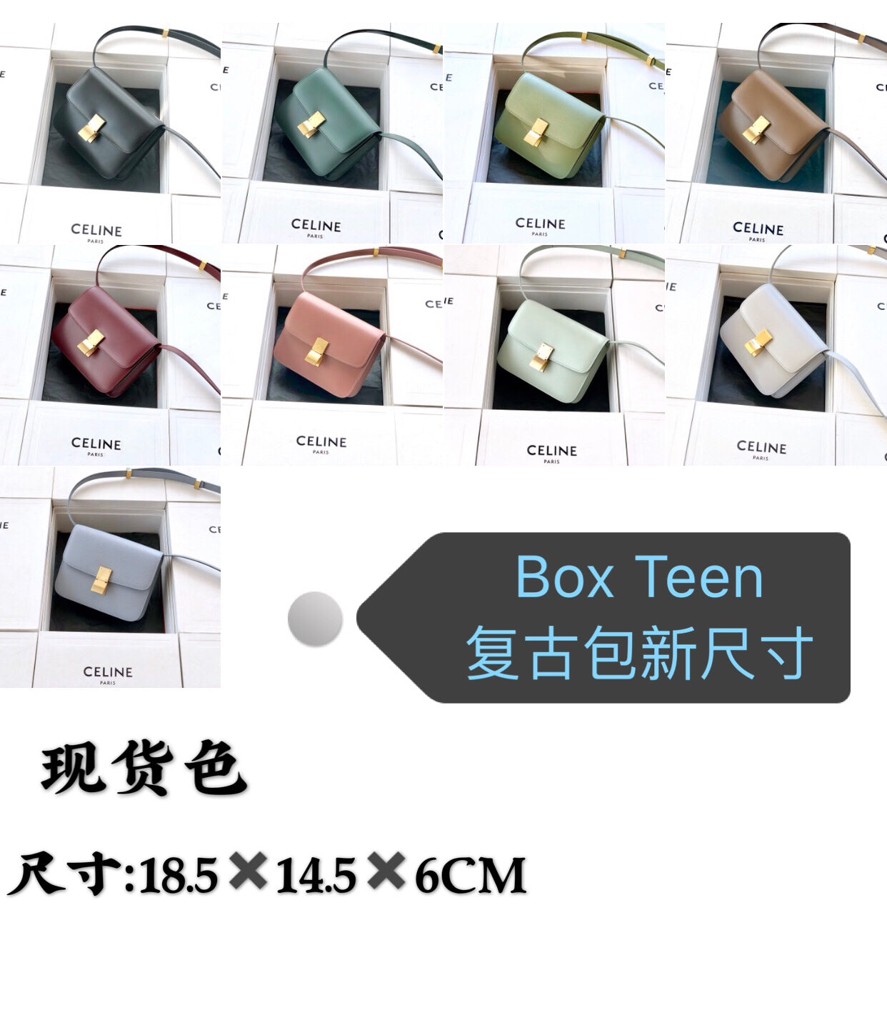 賽C家-Box Teen 拋光小牛皮手袋 集合圖