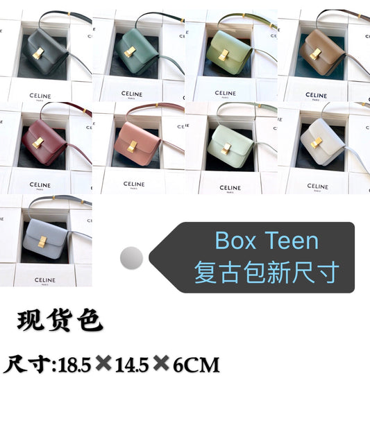 賽C家-Box Teen 拋光小牛皮手袋 集合圖