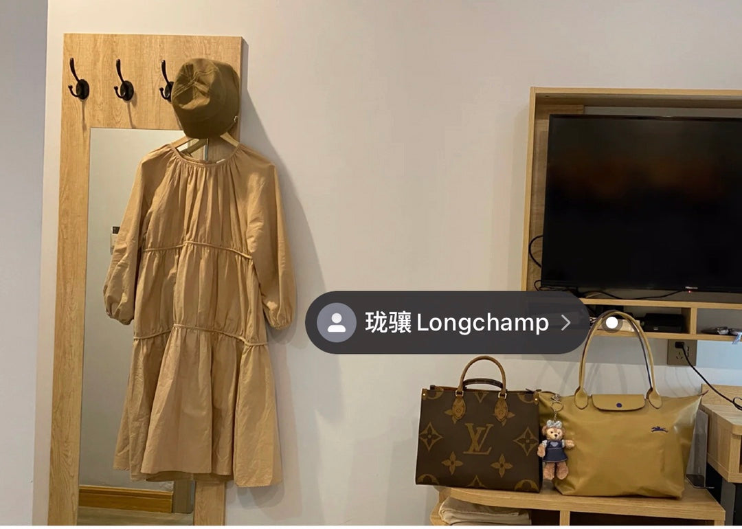 M45039 路L家-Onthego 手袋 中號 老花長肩帶 上身照