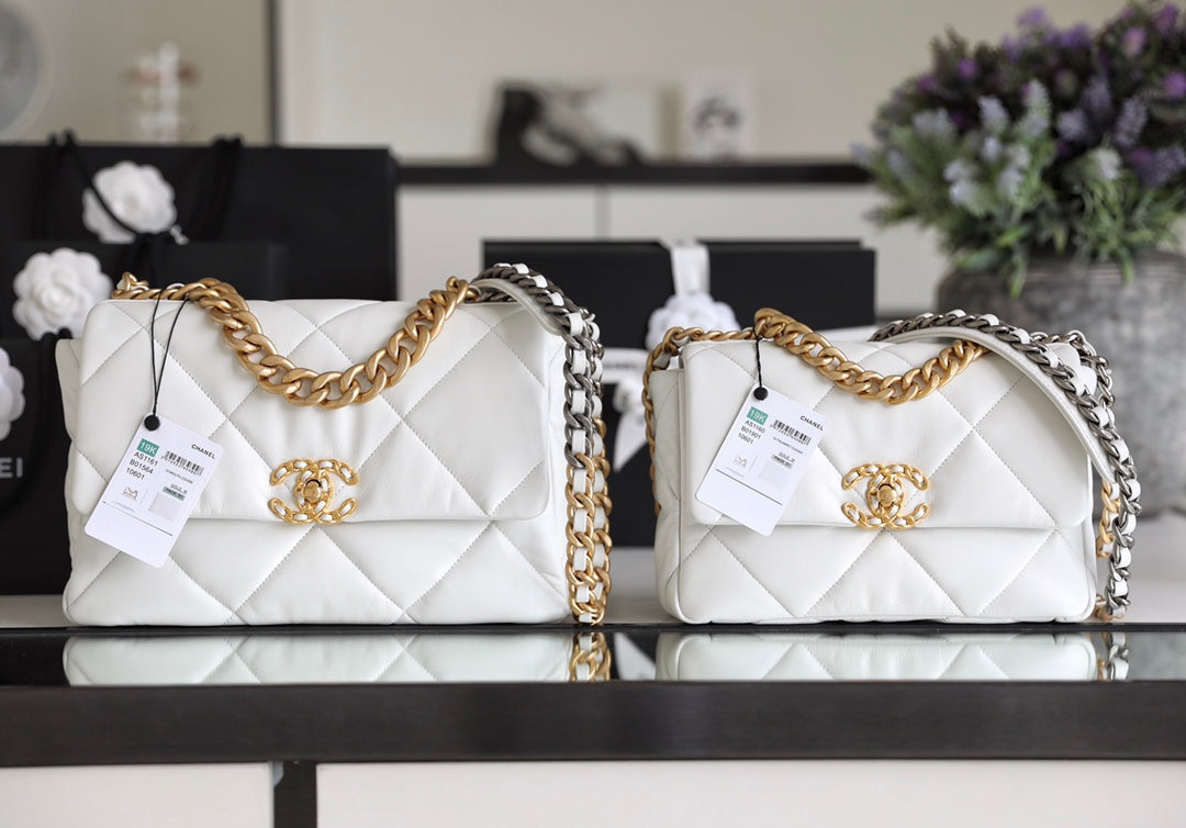 Chanel 19Bag-中號白色