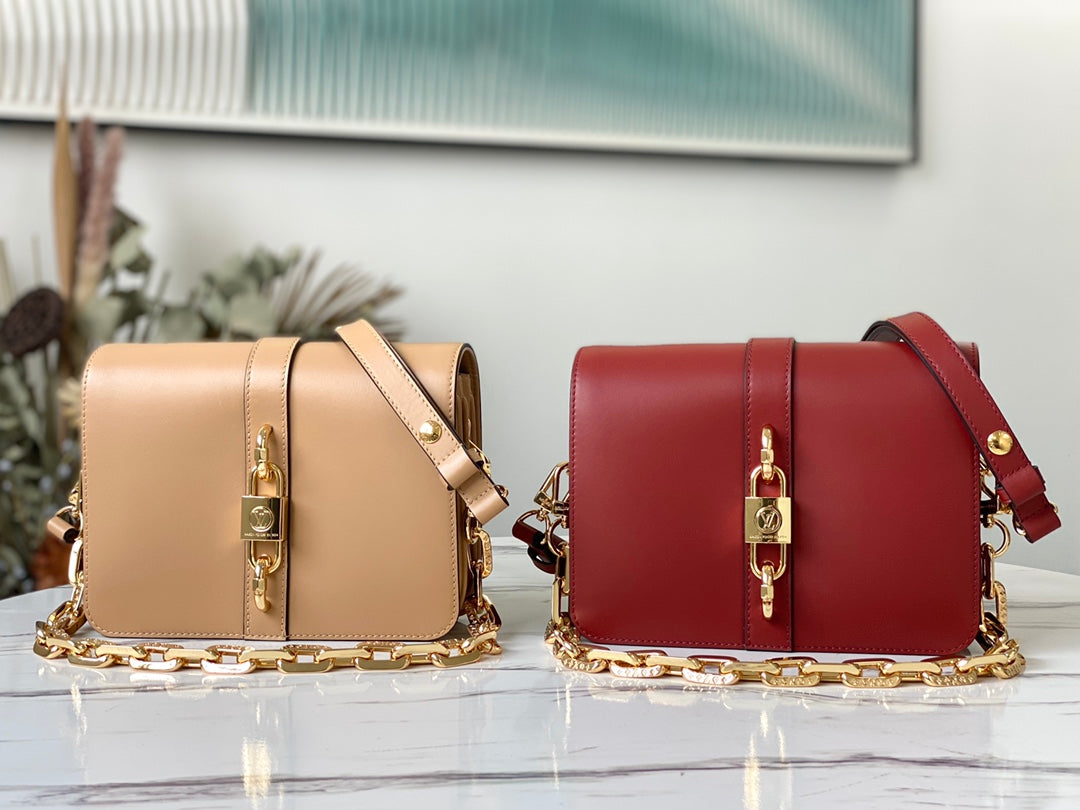 LV M57745 磚紅色 Rendez-Vous 手袋