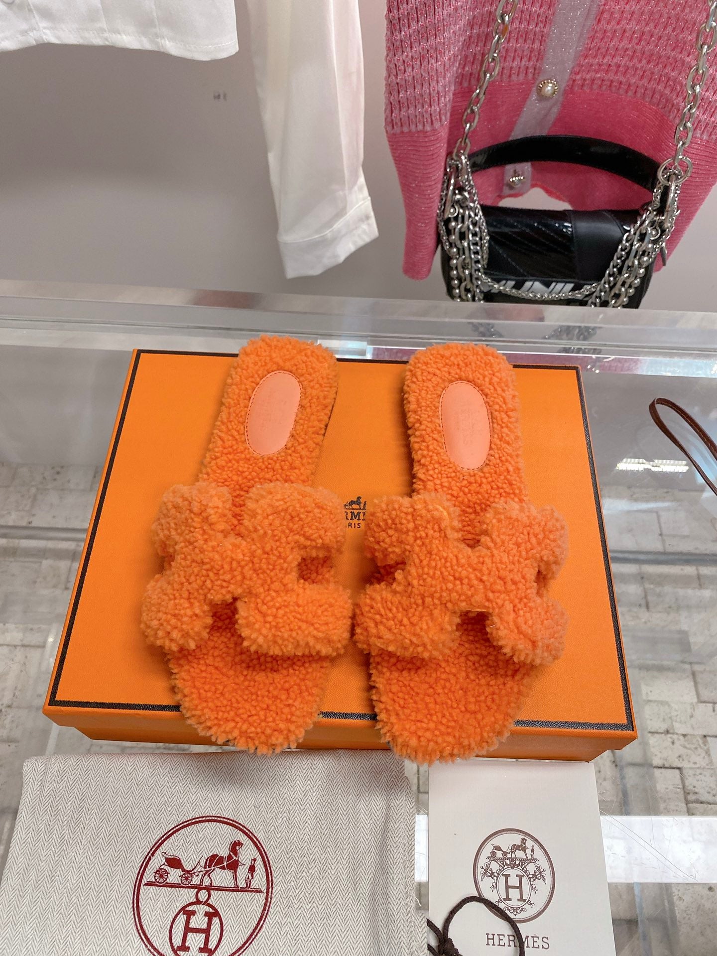小愛款-2022秋冬新款 Oran純羔羊毛 平底H拖鞋