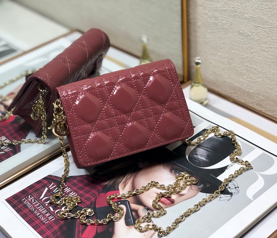 Dior Lady Dior Nano 鏈條卡包／腰包