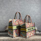 Dior Book Tote-小號36.5cm-多色花朵