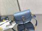 Dior Bobby-中號22cm-復古藍牛皮