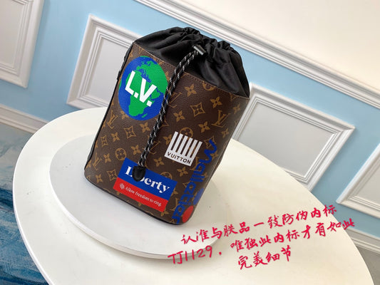 Lou-Chalk水桶包 咖色