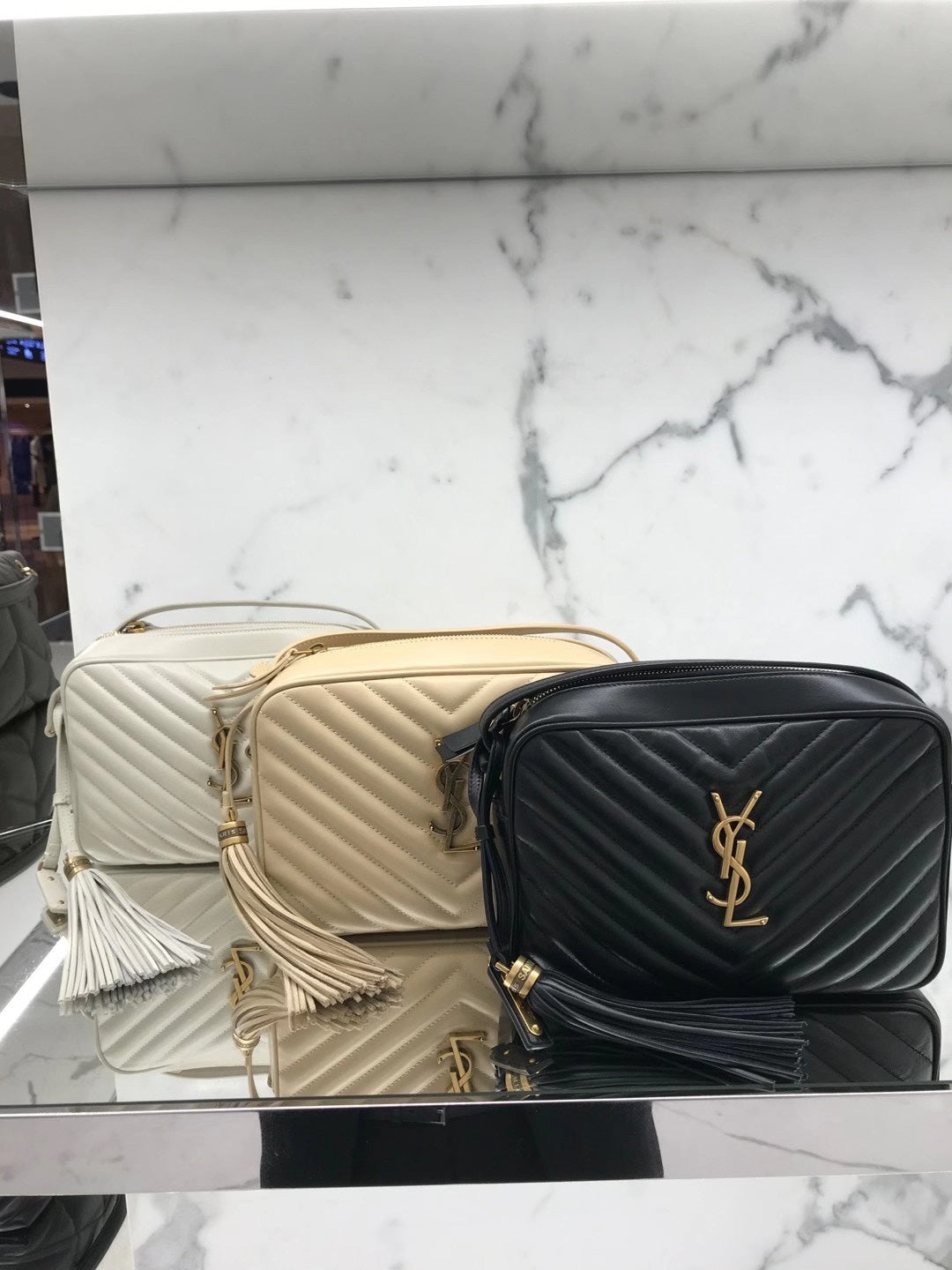 聖Y羅-Lou Bag 相機包-白色金扣
