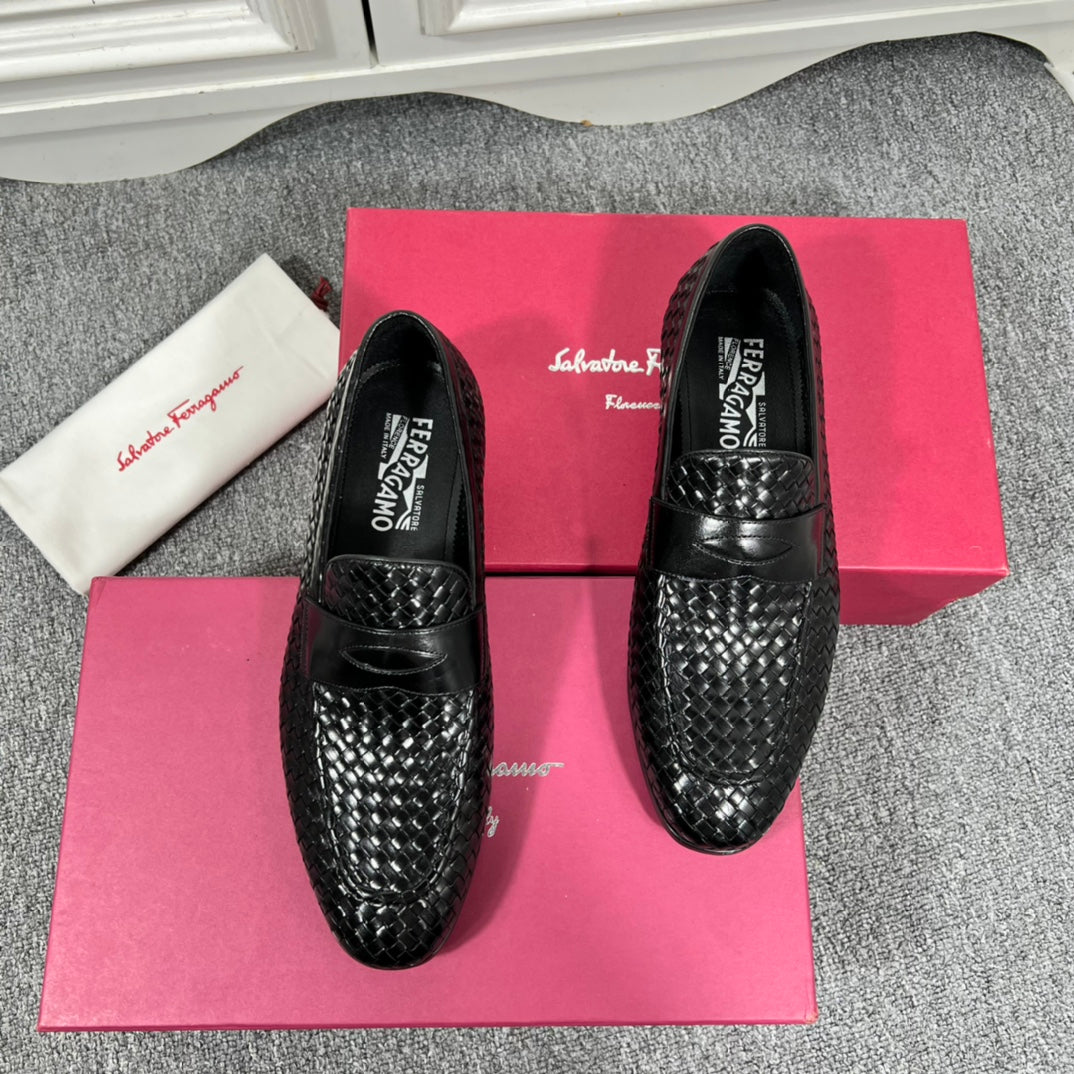 Sal-2022新款 休閒皮鞋 福樂鞋 黑色