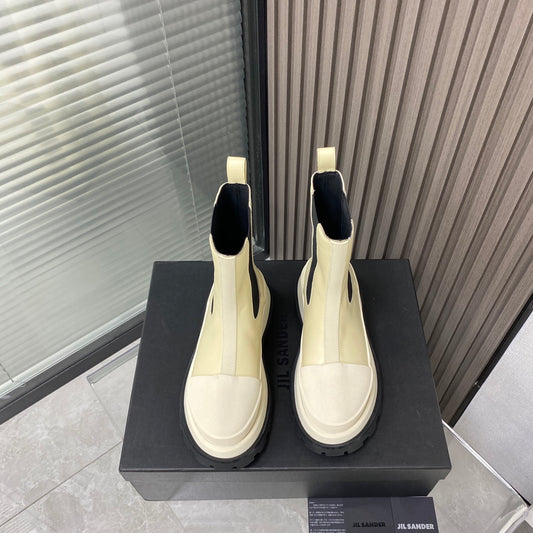 Jil sander-厚底短鞋 米白色