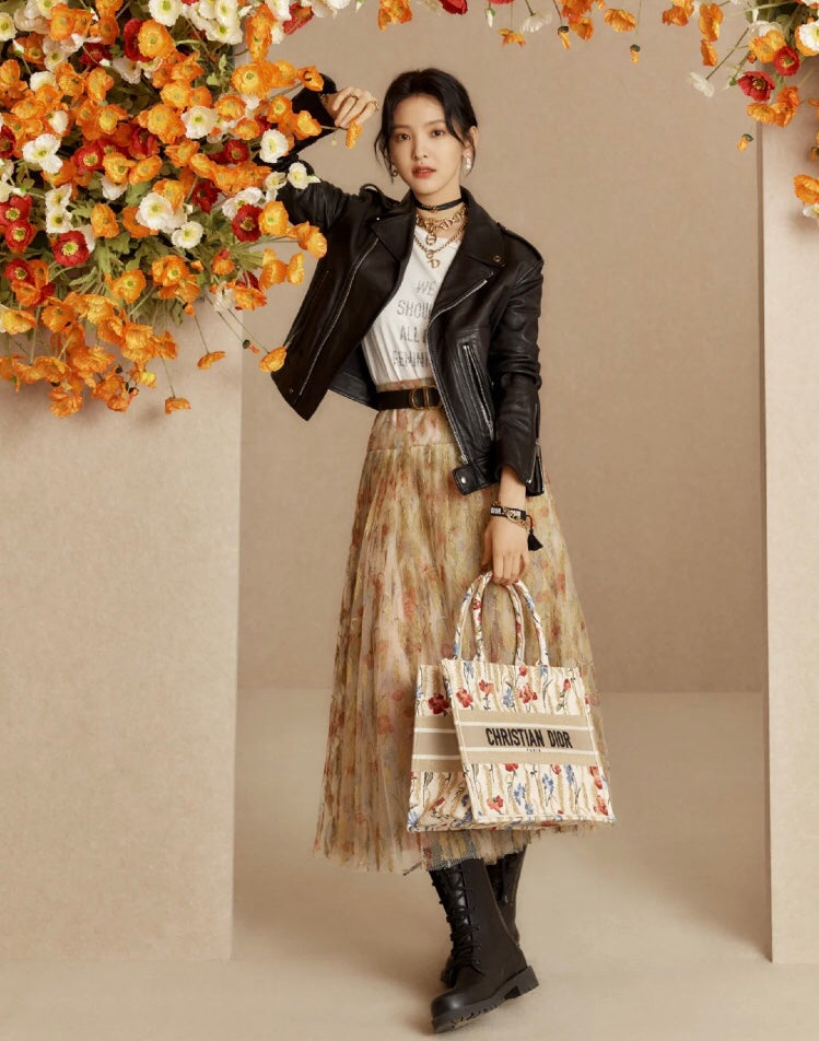 Dior Book Tote-小號36.5cm-新年限定花卉