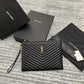 YSL 經典MONOGRAM中號絎縫皮革手包-黑色小牛皮金扣