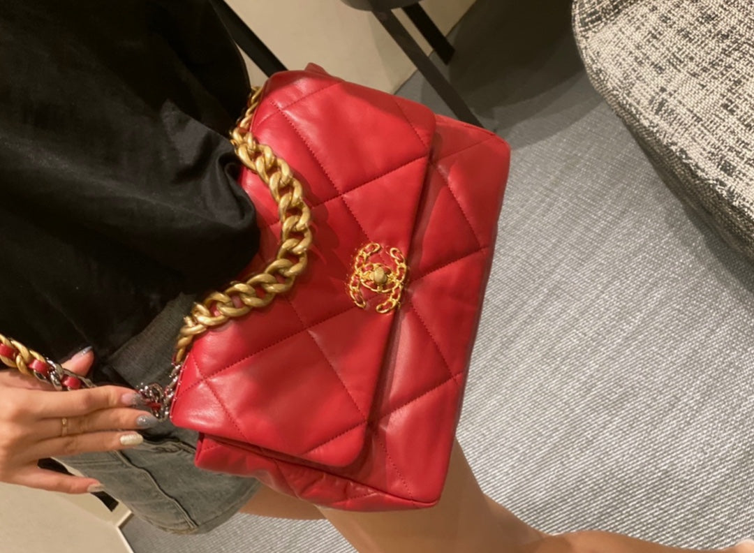 Chanel 19Bag-中號紅色