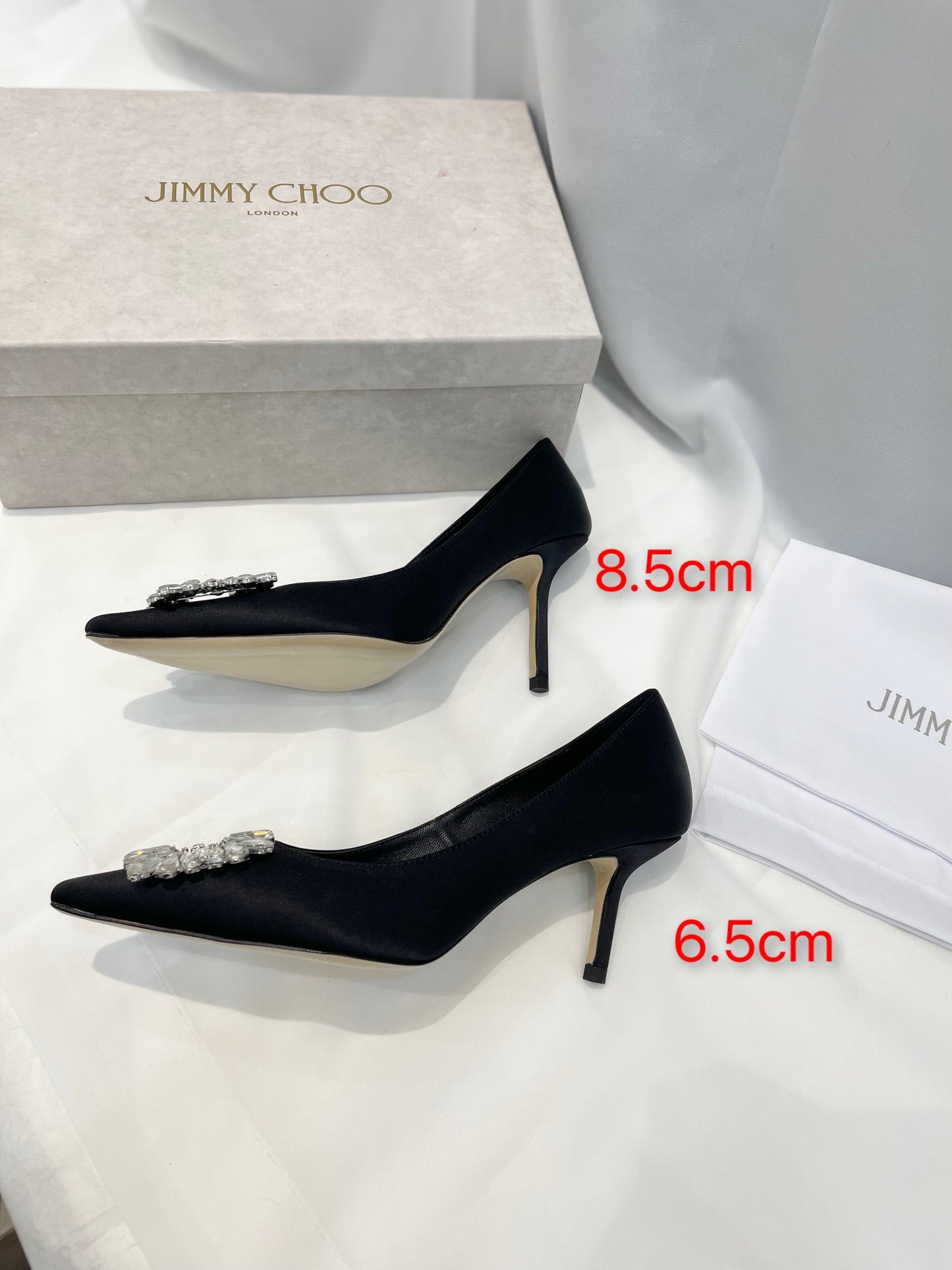 JC傑米-女神系列 鑽扣高跟鞋 黑色