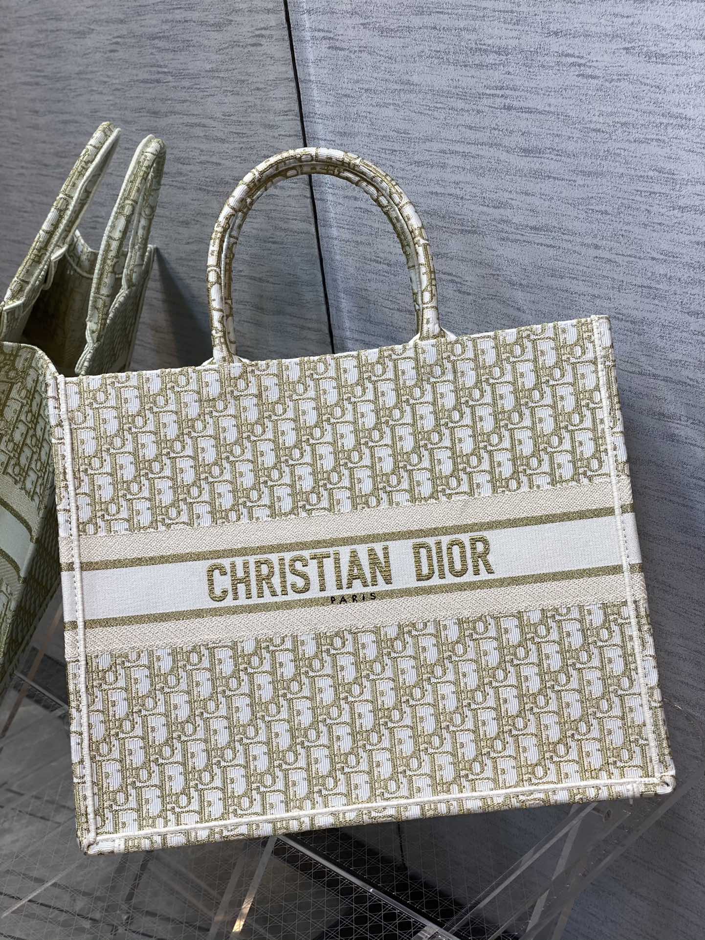 Dior Book Tote-大號41.5cm-金色老花 聖誕限定