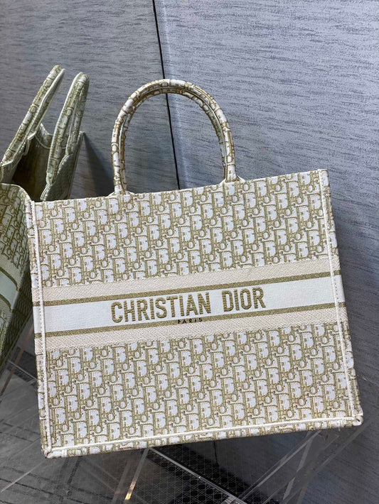 Dior Book Tote-大號41.5cm-金色老花 聖誕限定