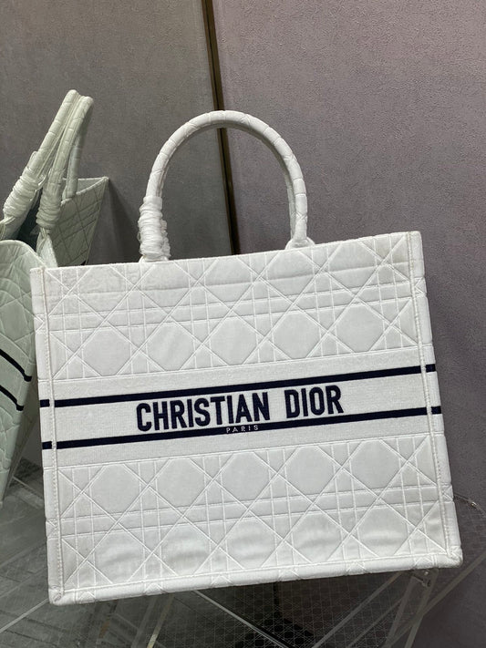 Dior Book Tote-大號41.5cm-秋冬絲絨菱格系列