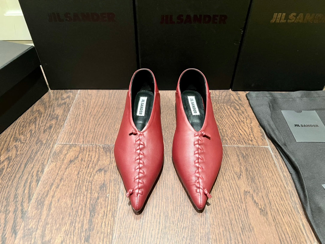 Jil sander-2022秋冬 尖頭拼接鞋面懶人鞋