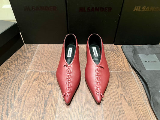 Jil sander-2022秋冬 尖頭拼接鞋面懶人鞋