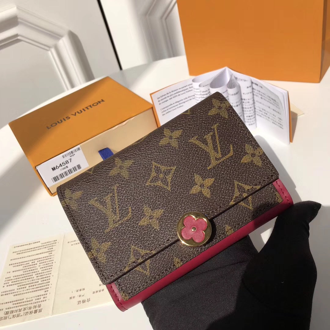 LV M64587 Flore短夾