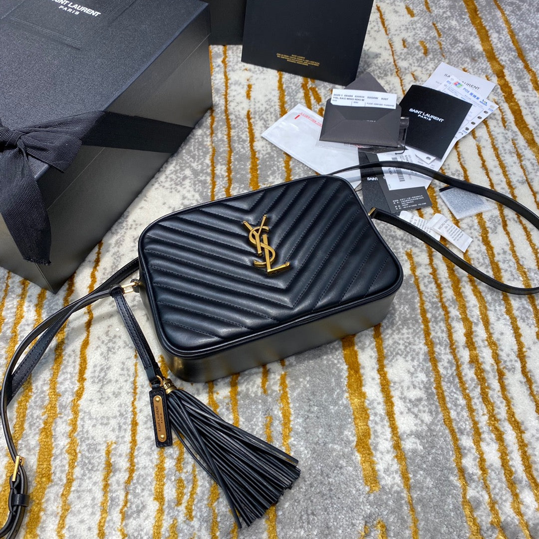 聖Y羅-Lou Bag 相機包-黑色金扣