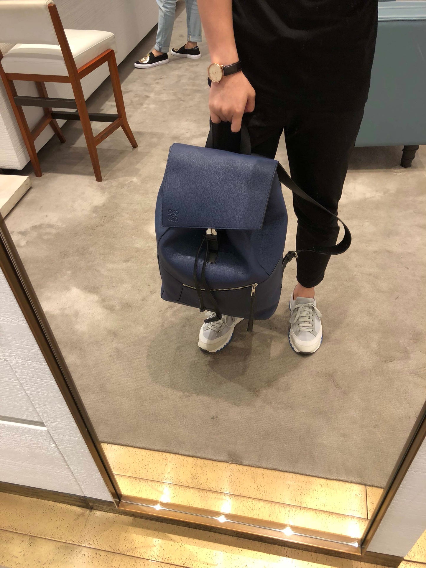 Loe-Puzzle Backpack 後背包 藍色