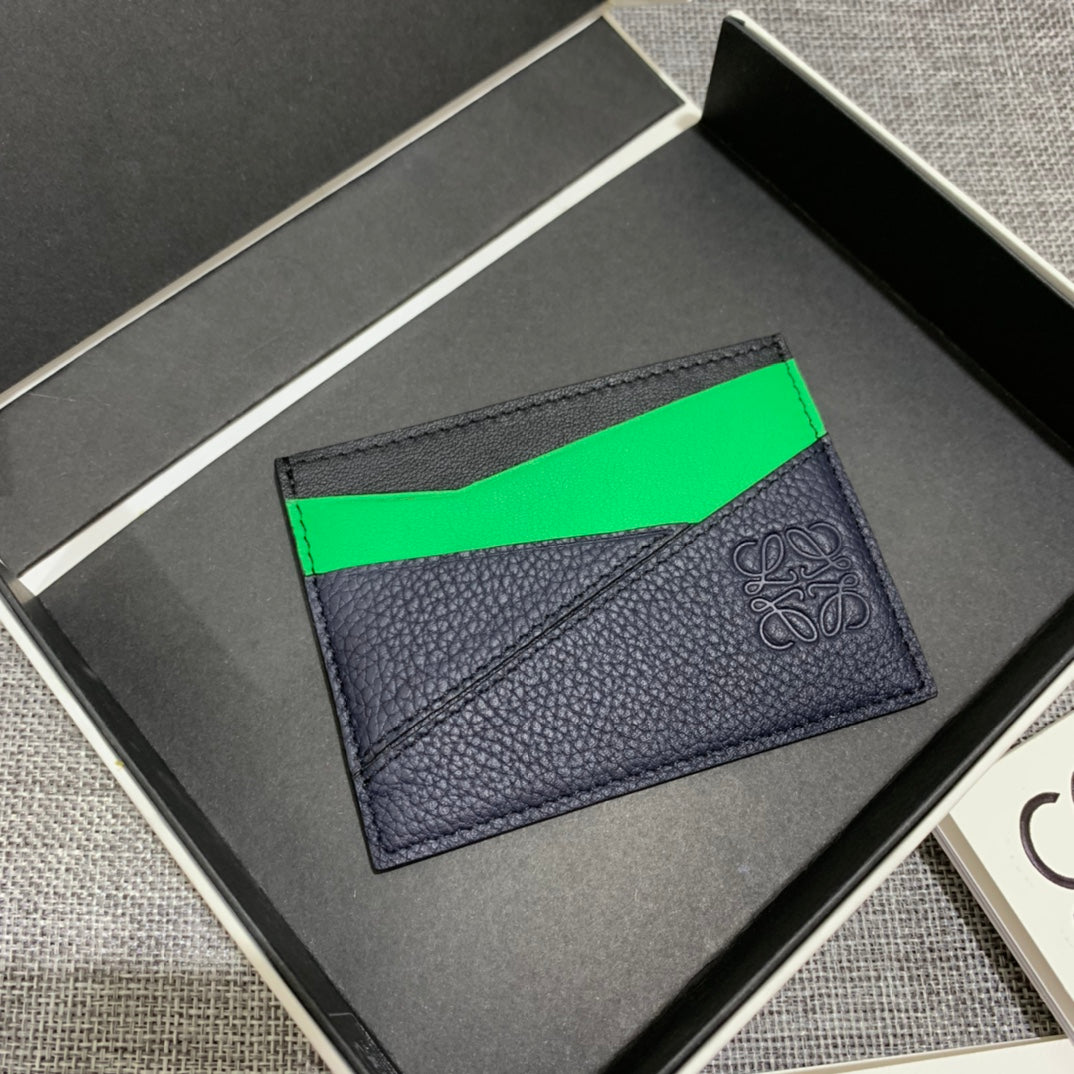 Loewe Plain Card Holder 多色拼接皮革卡包