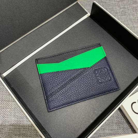 Loewe Plain Card Holder 多色拼接皮革卡包