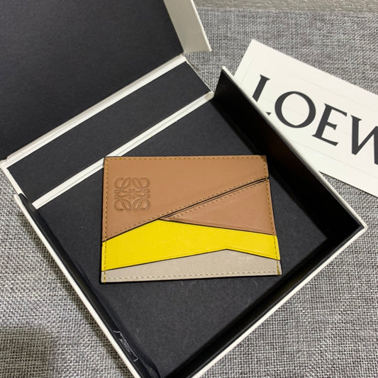Loewe Plain Card Holder 多色拼接皮革卡包