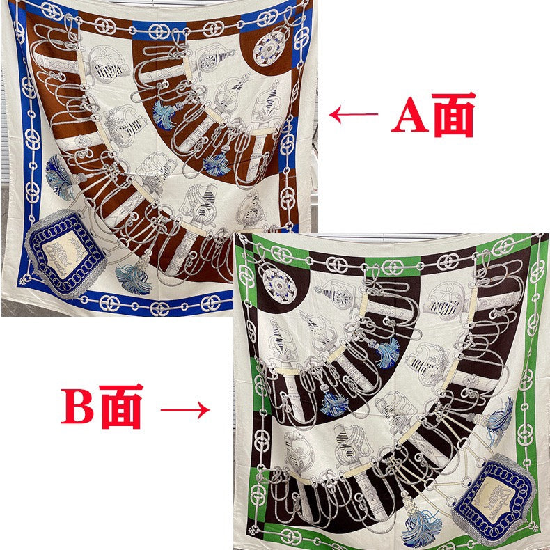 小愛款-雙面大絲巾 136cm-30%真絲70%羊毛