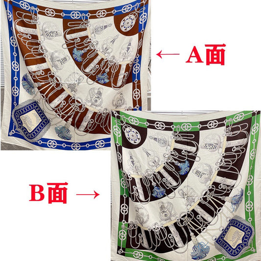 小愛款-雙面大絲巾 136cm-30%真絲70%羊毛