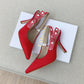 迪D家-肩頭刺繡字母高跟鞋