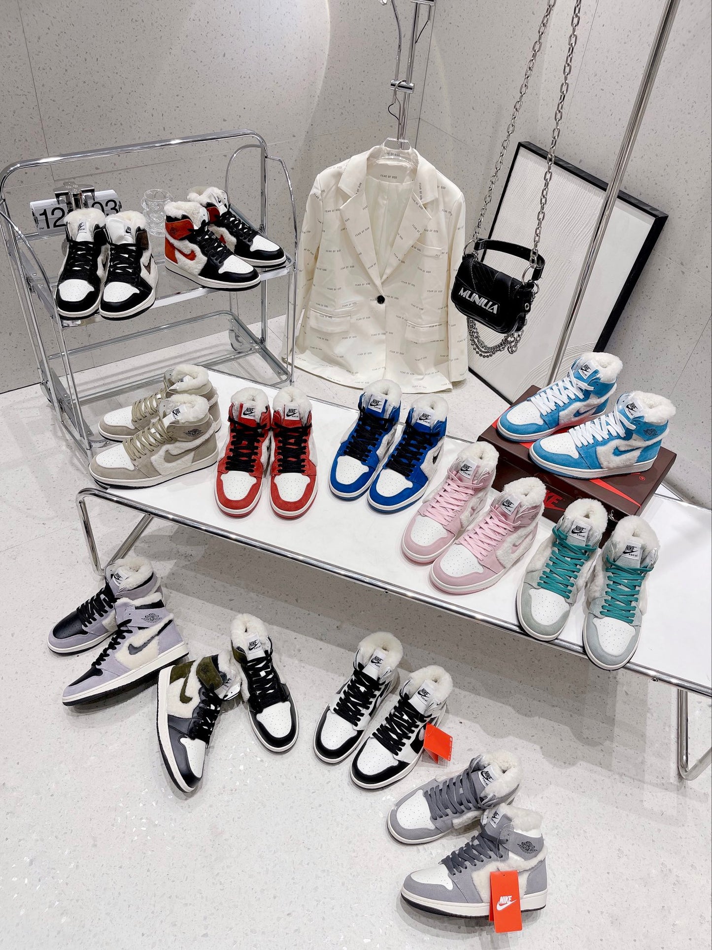 N1KE-WMNS Air Jordan 1 男女同款 毛毛款 集合圖
